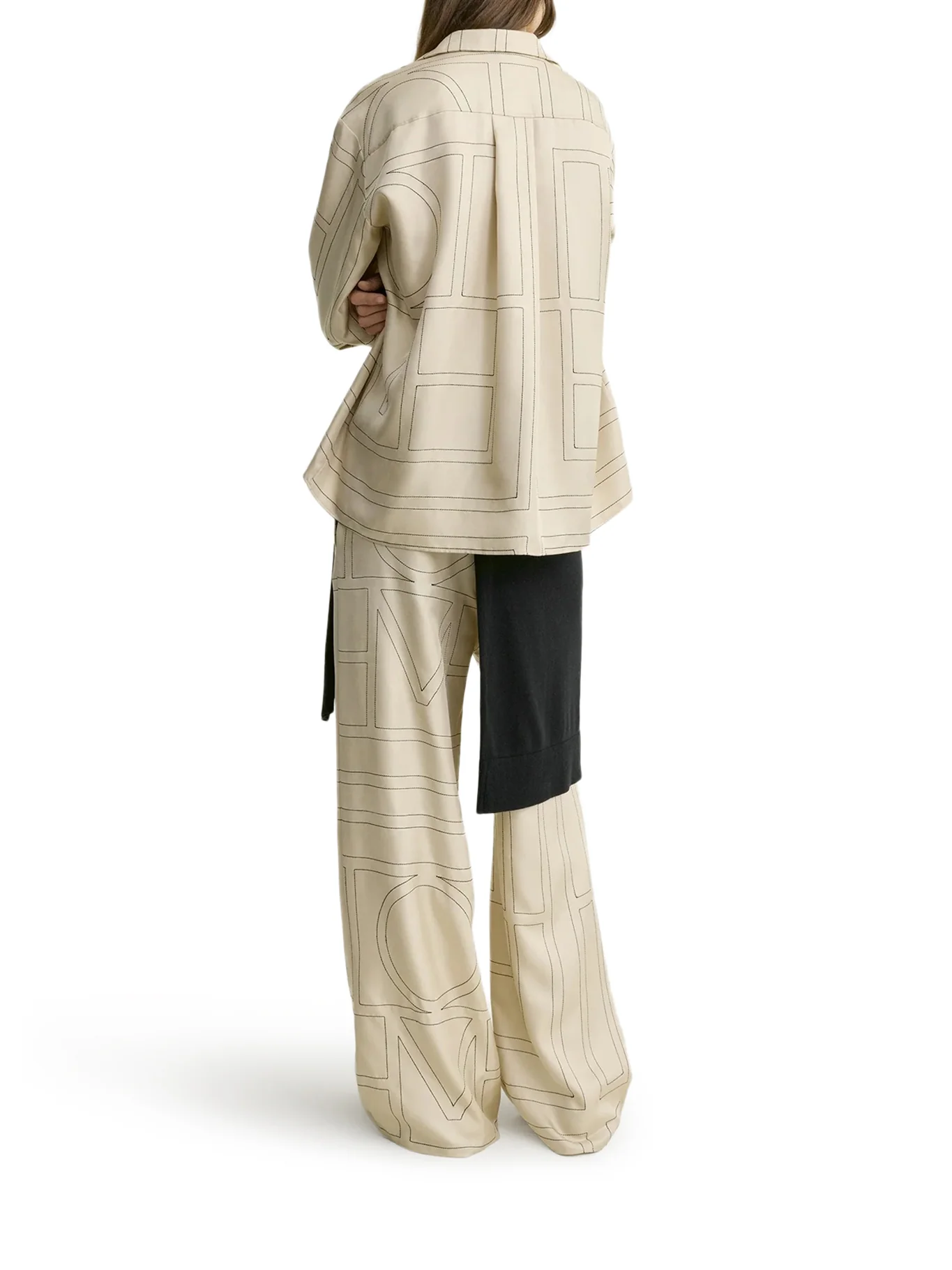 SILK SHIRT WITH MONOGRAM EMBROIDERY - Image 4
