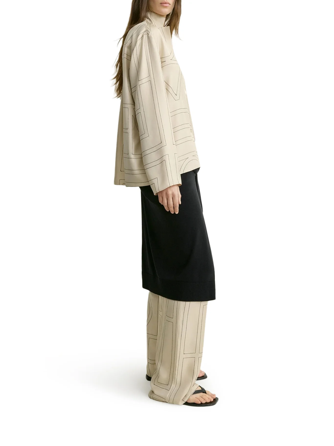 SILK SHIRT WITH MONOGRAM EMBROIDERY - Image 5