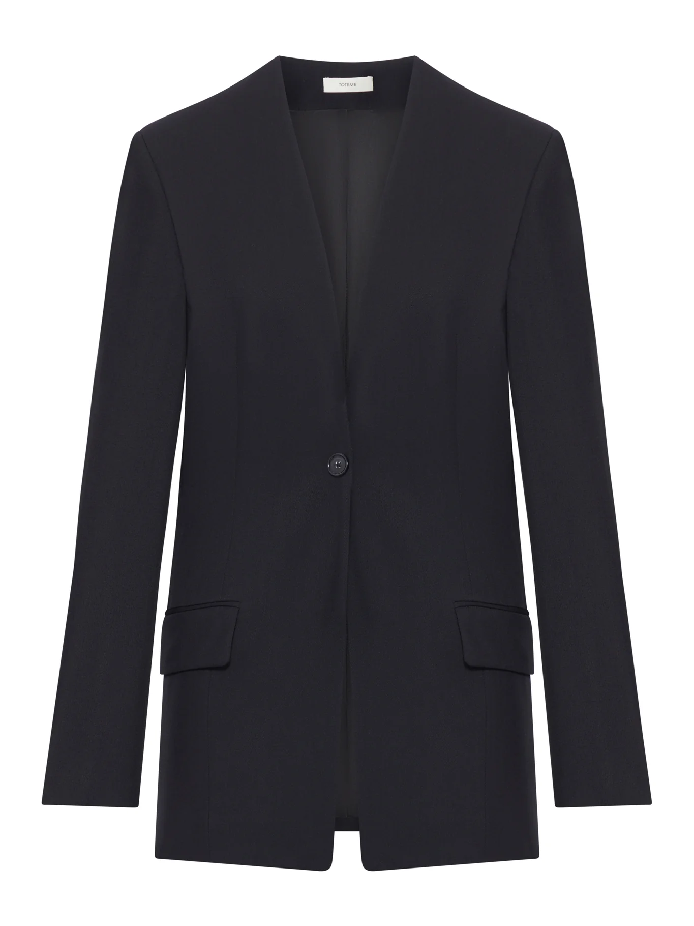 SINGLE-BREASTED WOOL BLEND BLAZER