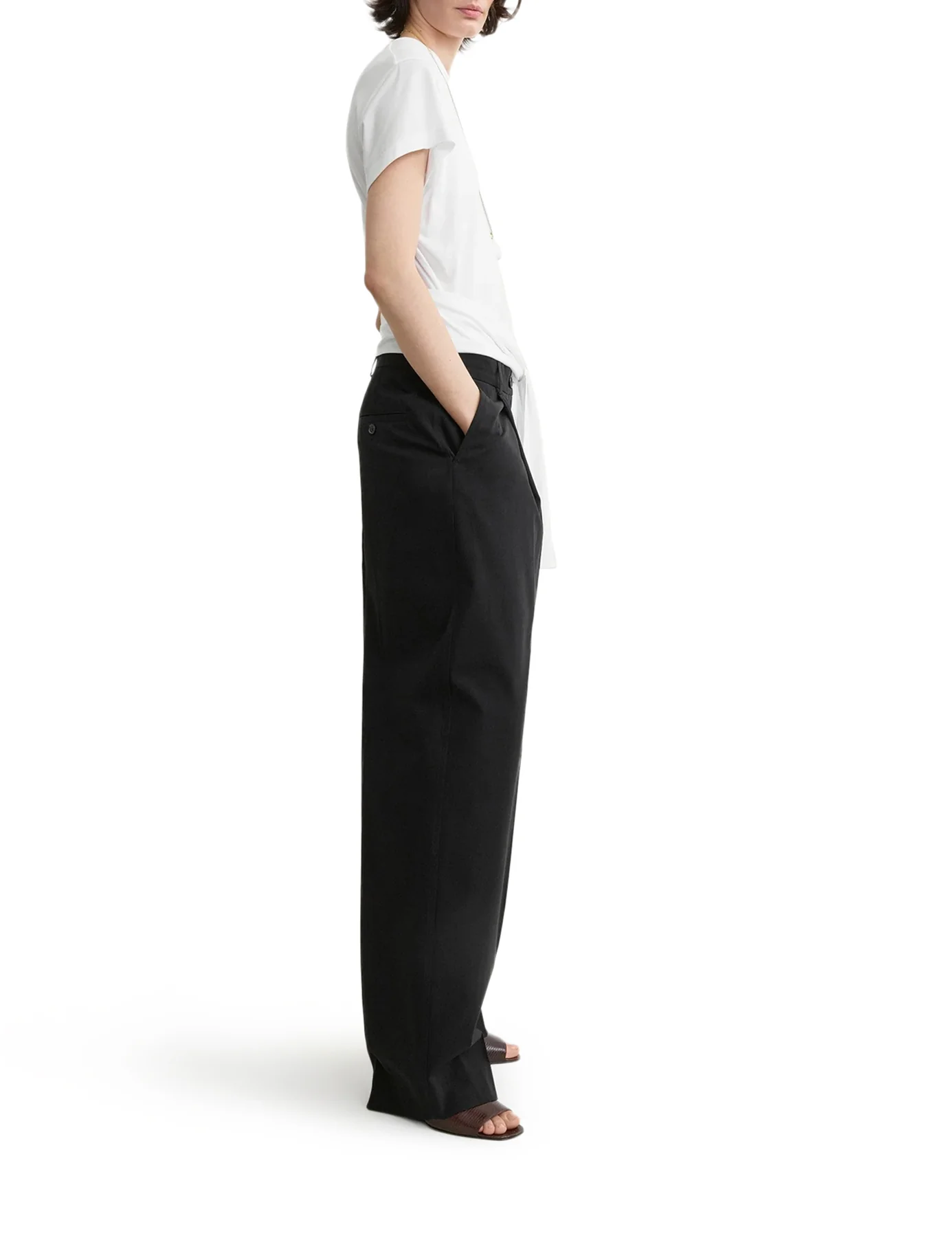 SINGLE-PLEATED COTTON TROUSERS - Image 5