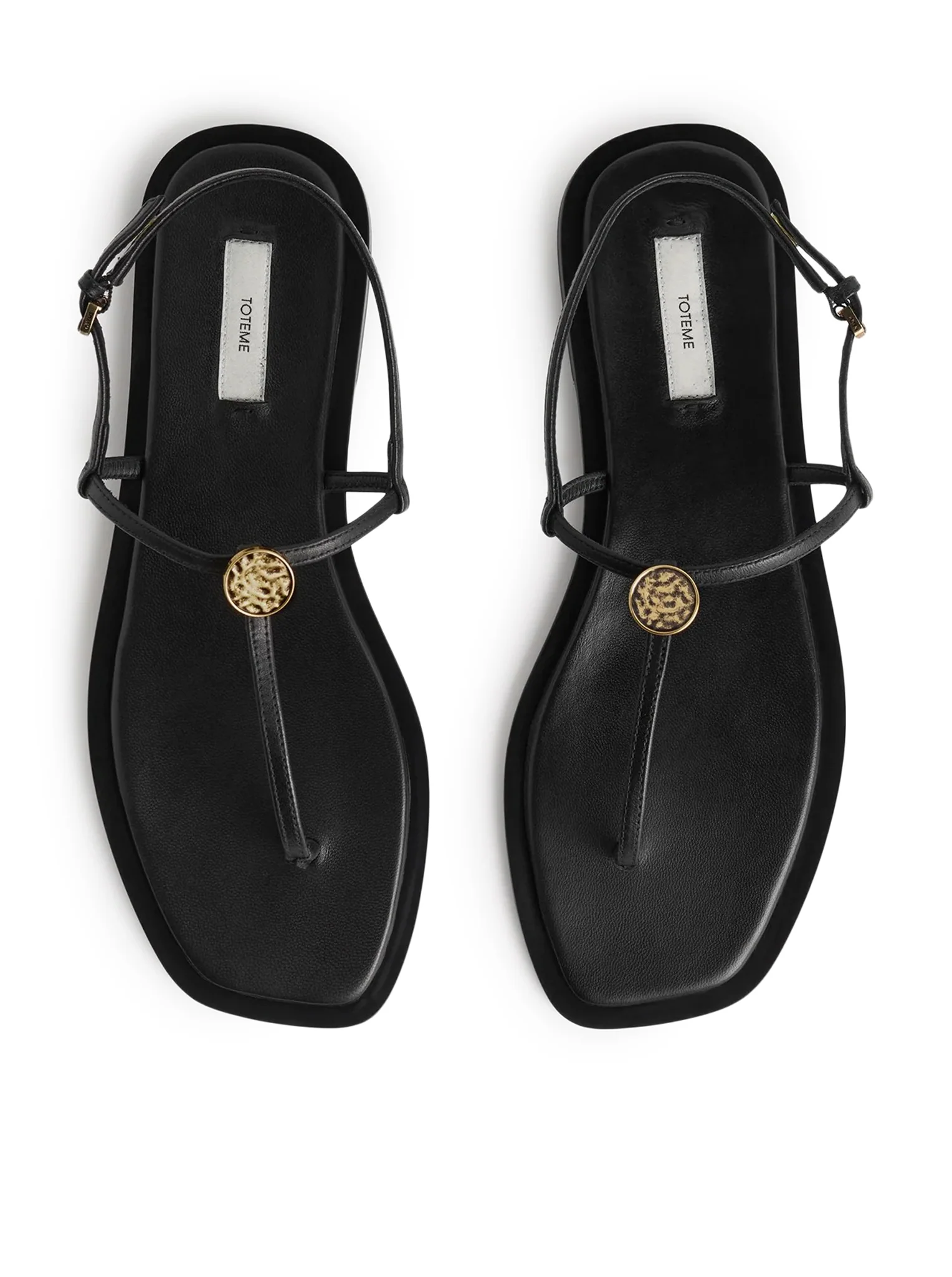 T-STRAP LEATHER SANDALS - Image 5