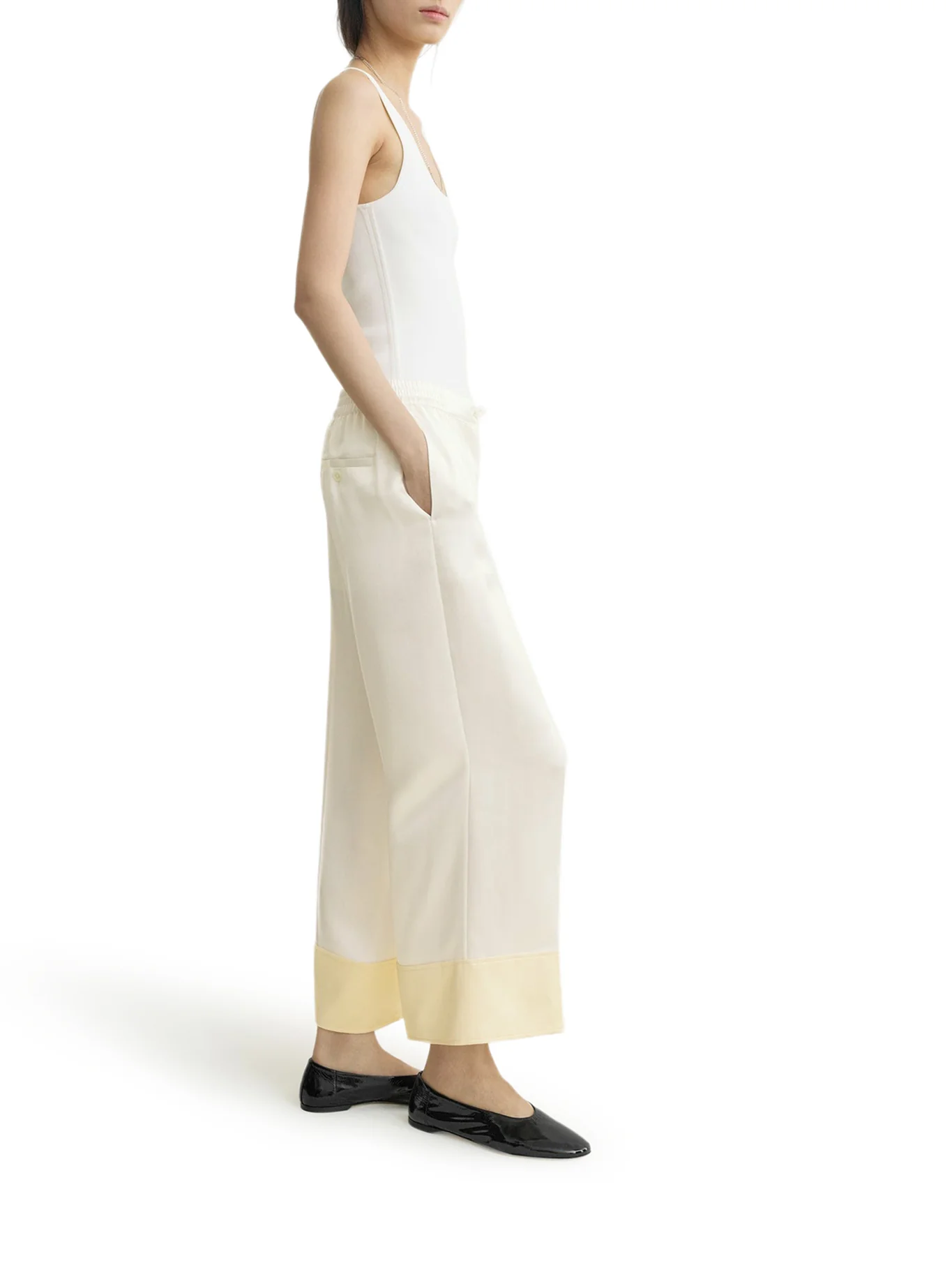WIDE-LEG SATIN TROUSERS WITH DRAWSTRING - Image 3