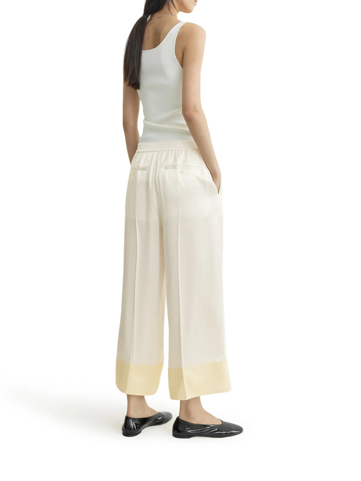 WIDE-LEG SATIN TROUSERS WITH DRAWSTRING - Image 4