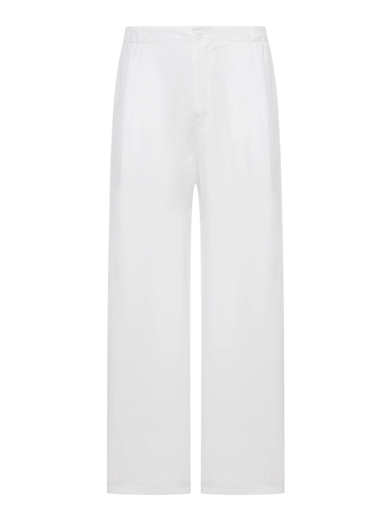 WIDE-LEG LINEN BLEND TROUSERS