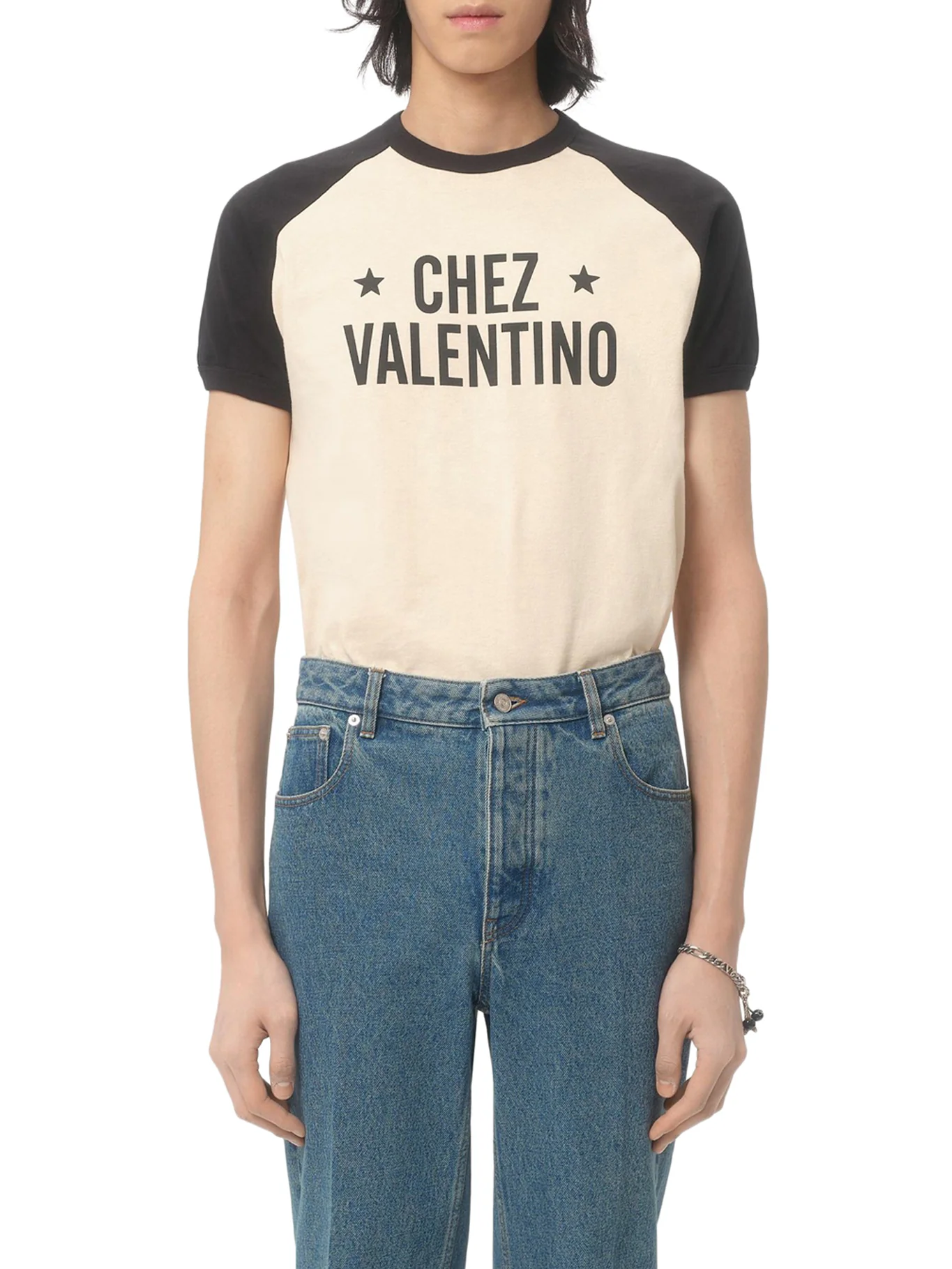 CHEZ VALENTINO PRINT COTTON T-SHIRT - Image 3