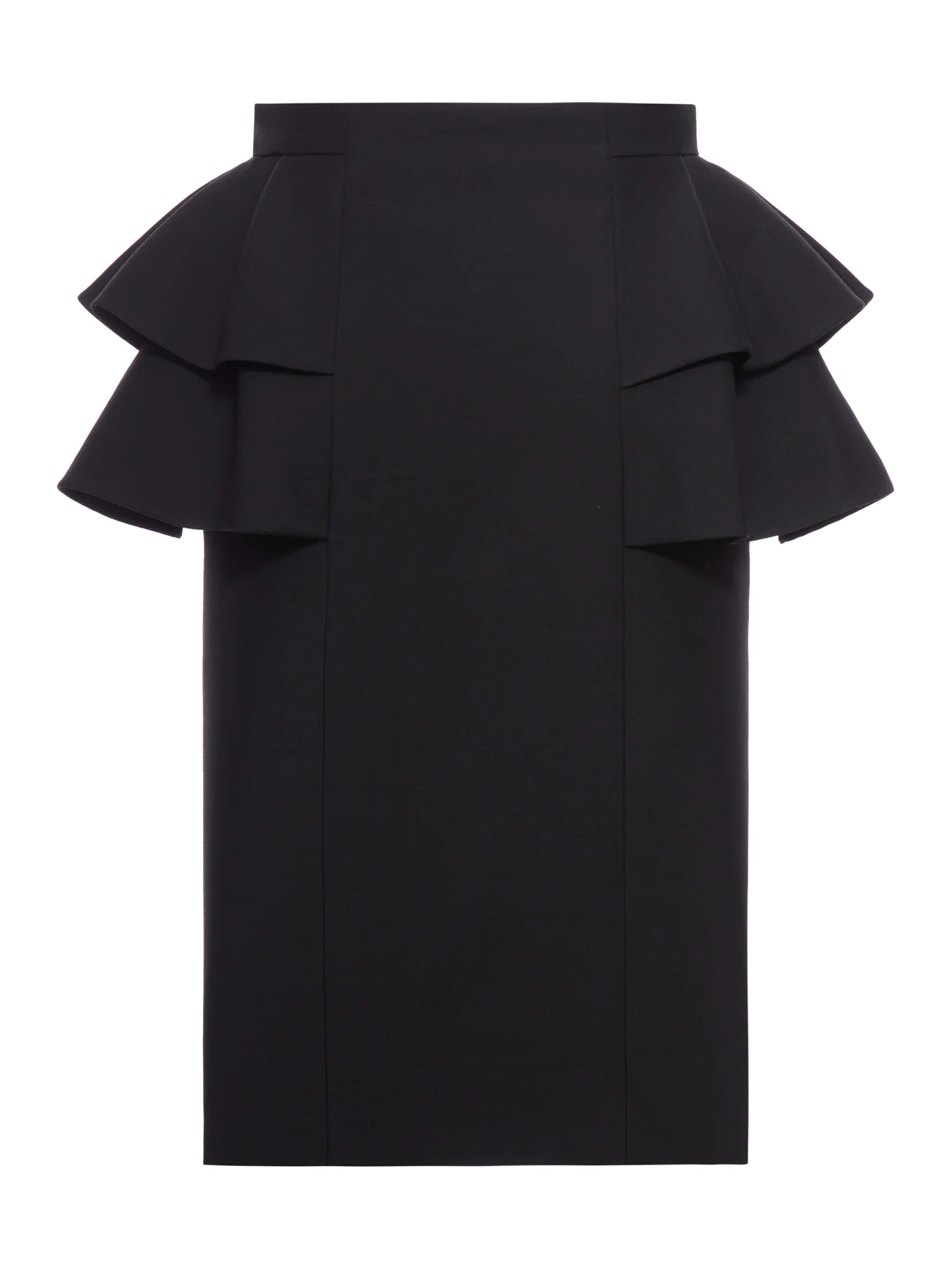 WOOL AND SILK CREPE MIDI SKIRT
