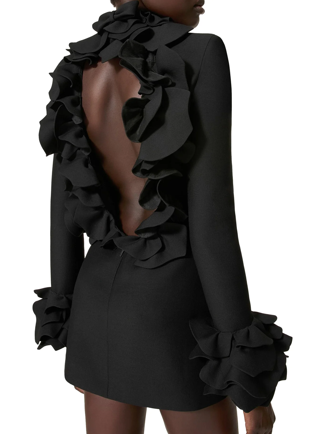 EMBROIDERED CREPE COUTURE SHORT DRESS - Image 5