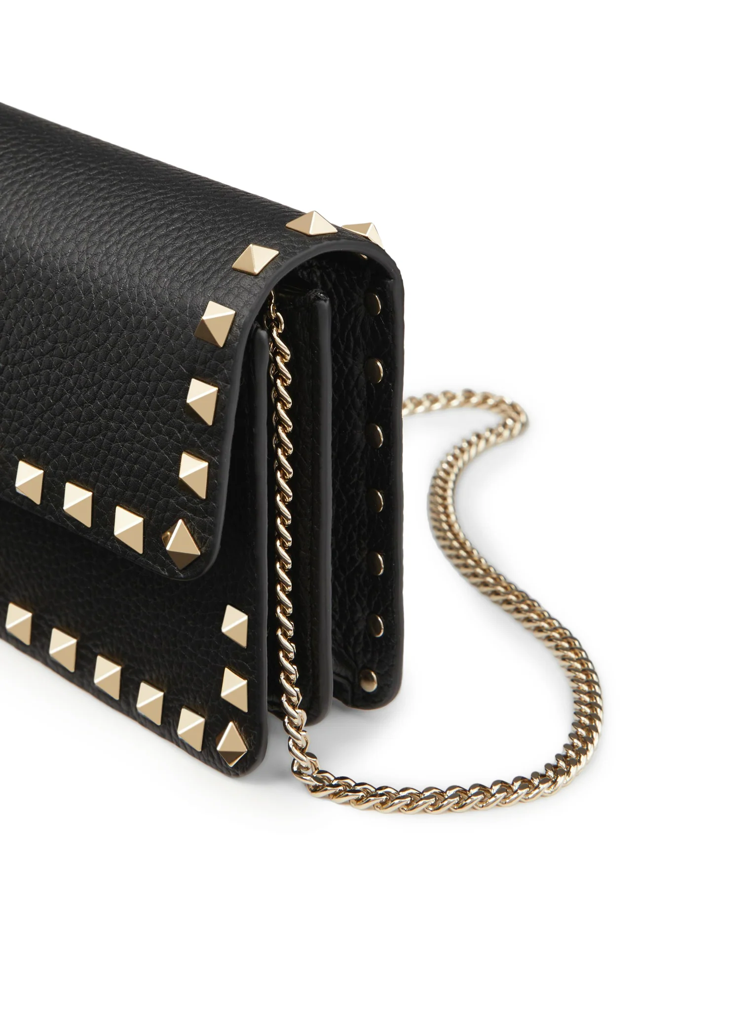 ROCKSTUD CHAIN POUCH IN GARNET CALFSKIN - Image 7