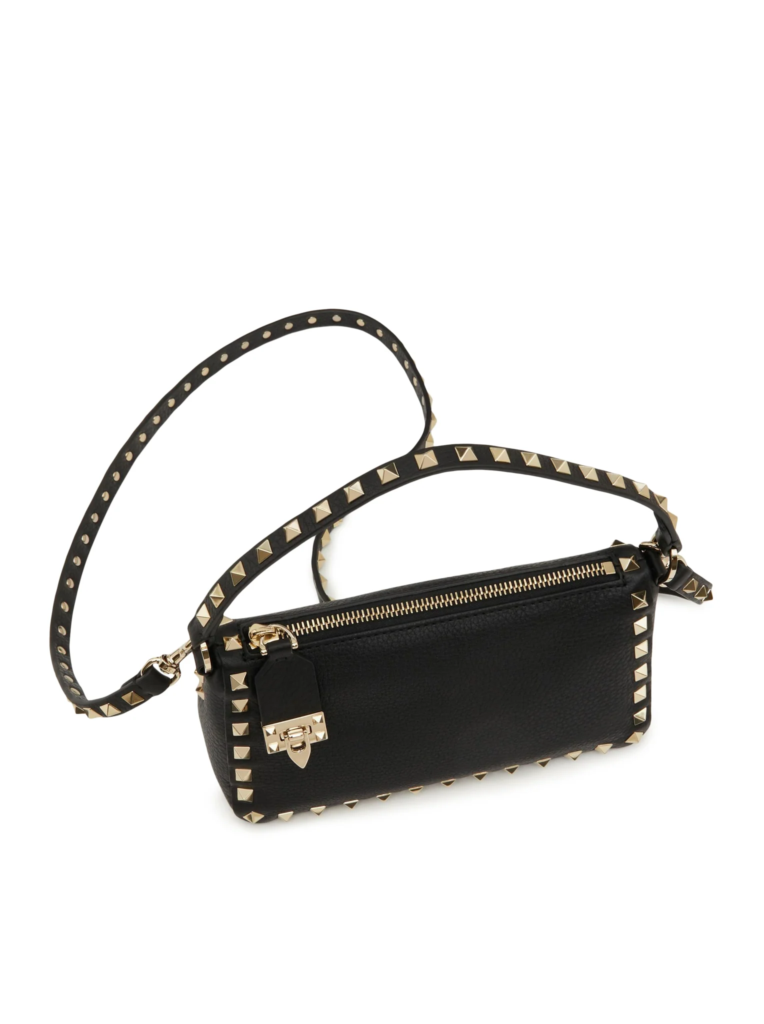 SMALL ROCKSTUD SHOULDER BAG IN GARNET CALFSKIN - Image 5