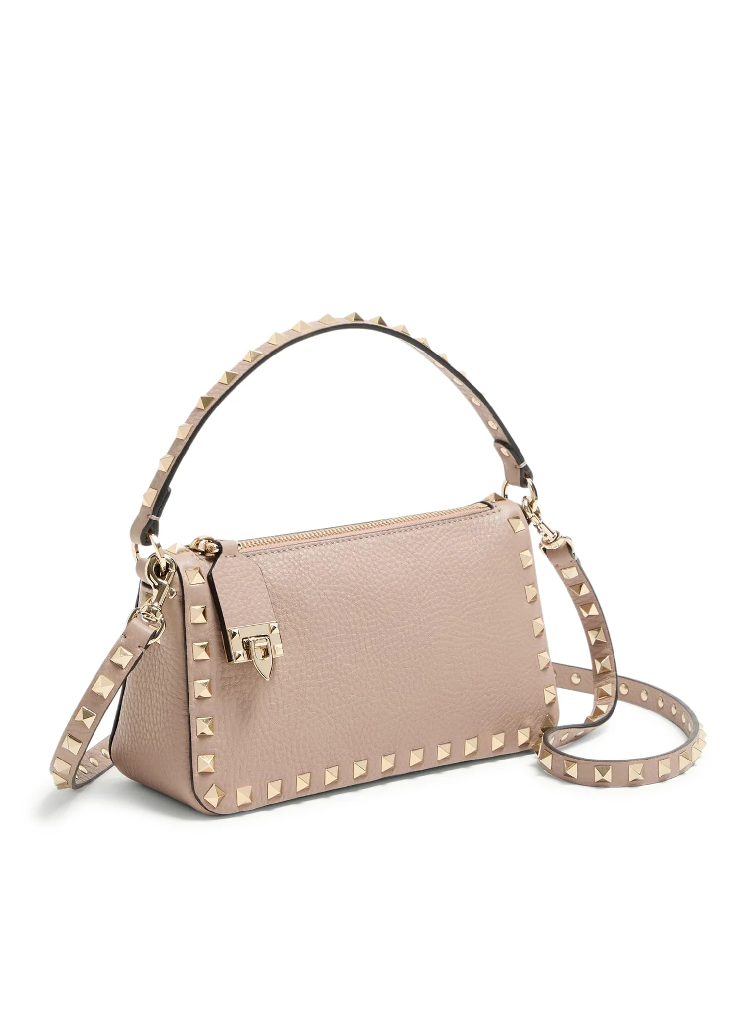 SMALL ROCKSTUD SHOULDER BAG IN GARNET CALFSKIN - Image 2