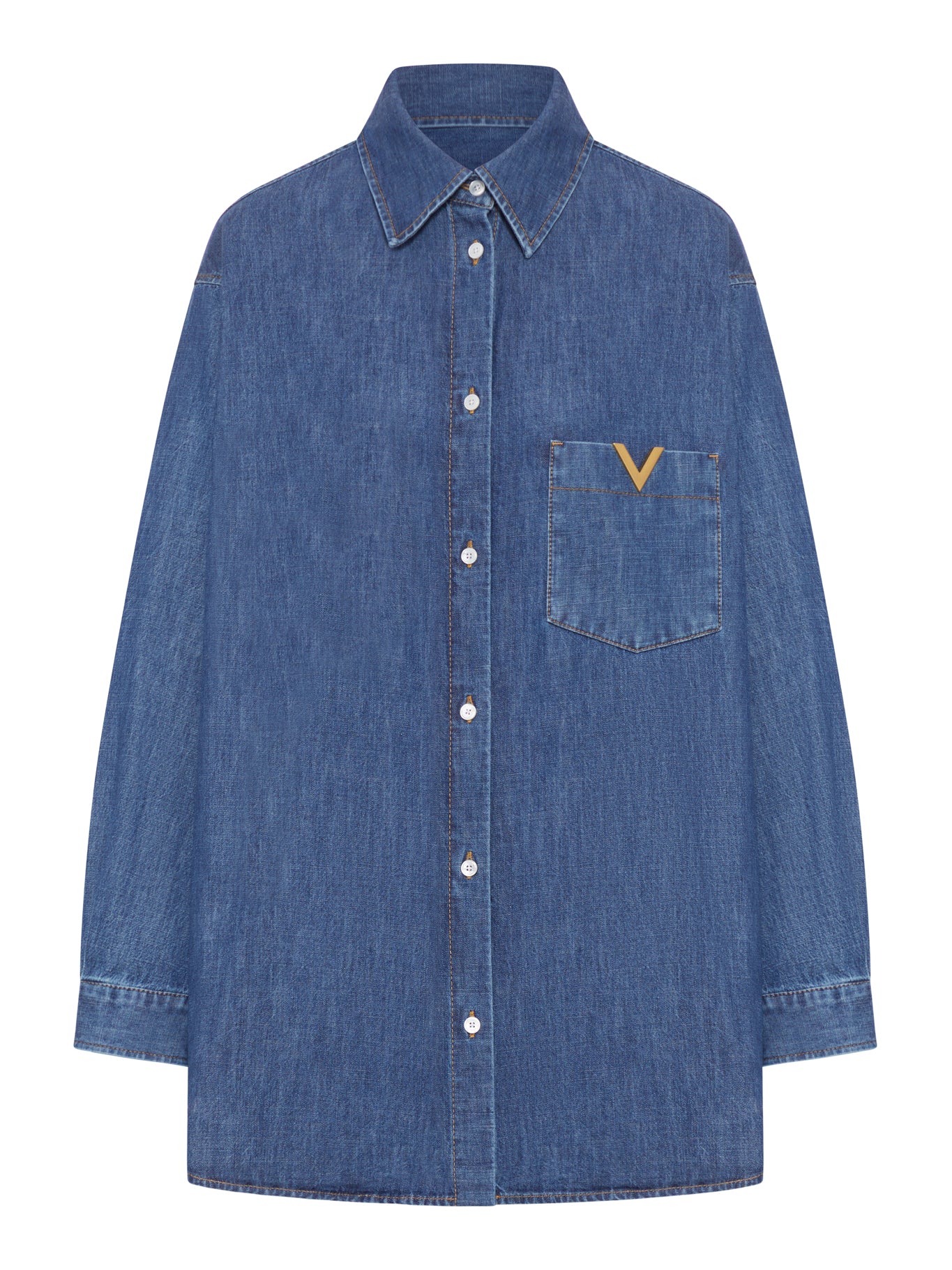 SOLID CHAMBRAY DENIM SHIRT