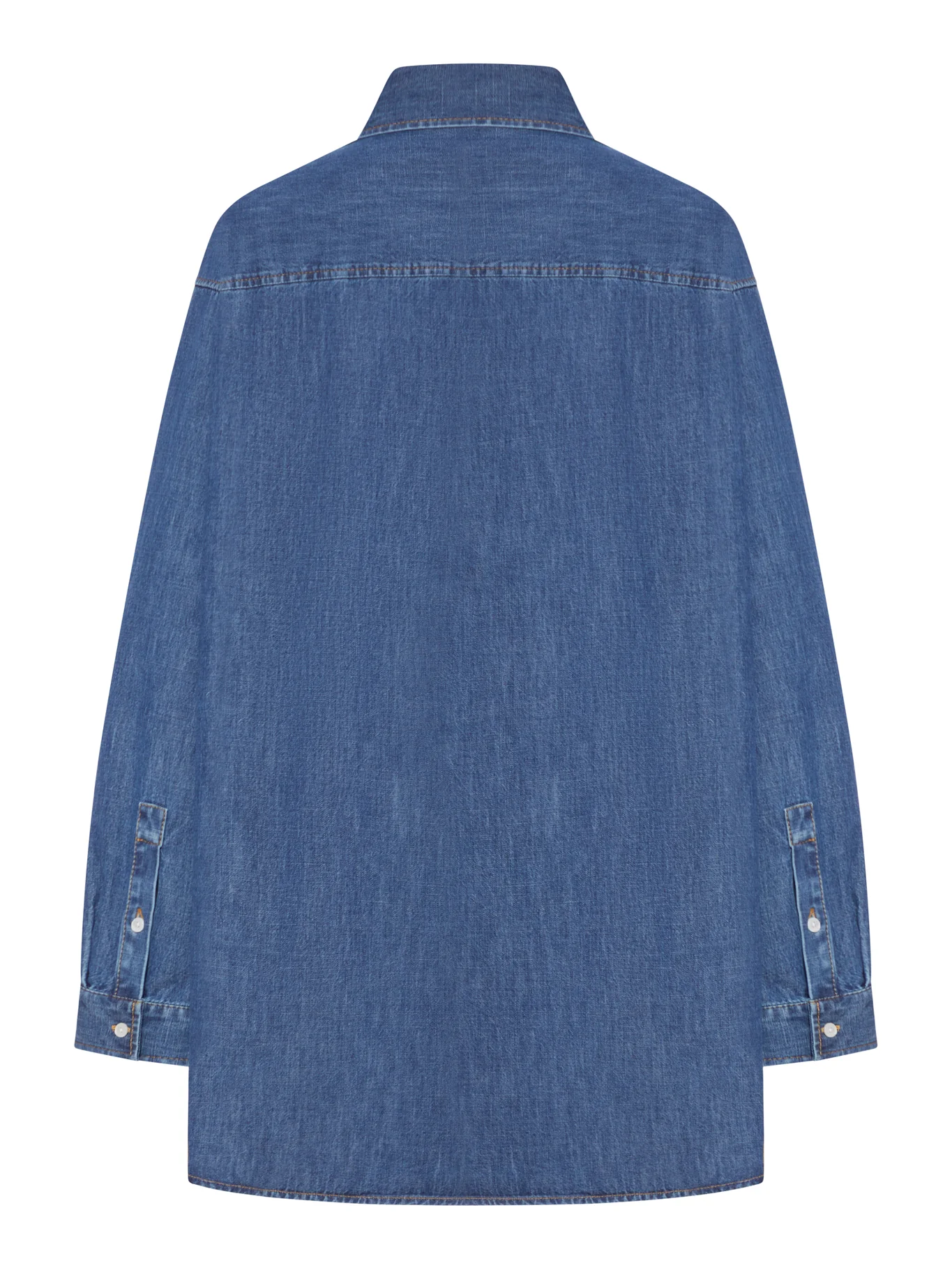 SOLID CHAMBRAY DENIM SHIRT - Image 2