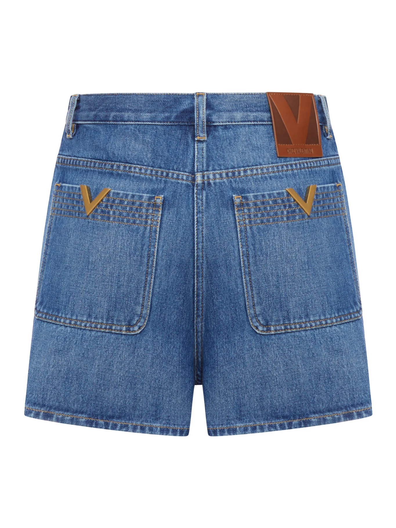SOLID DENIM SHORTS - Image 2