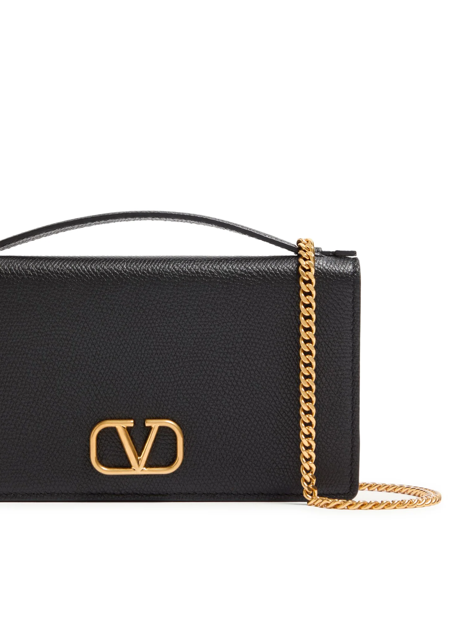 VLOGO SIGNATURE CHAIN WALLET IN GARNET CALFSKIN - Image 6