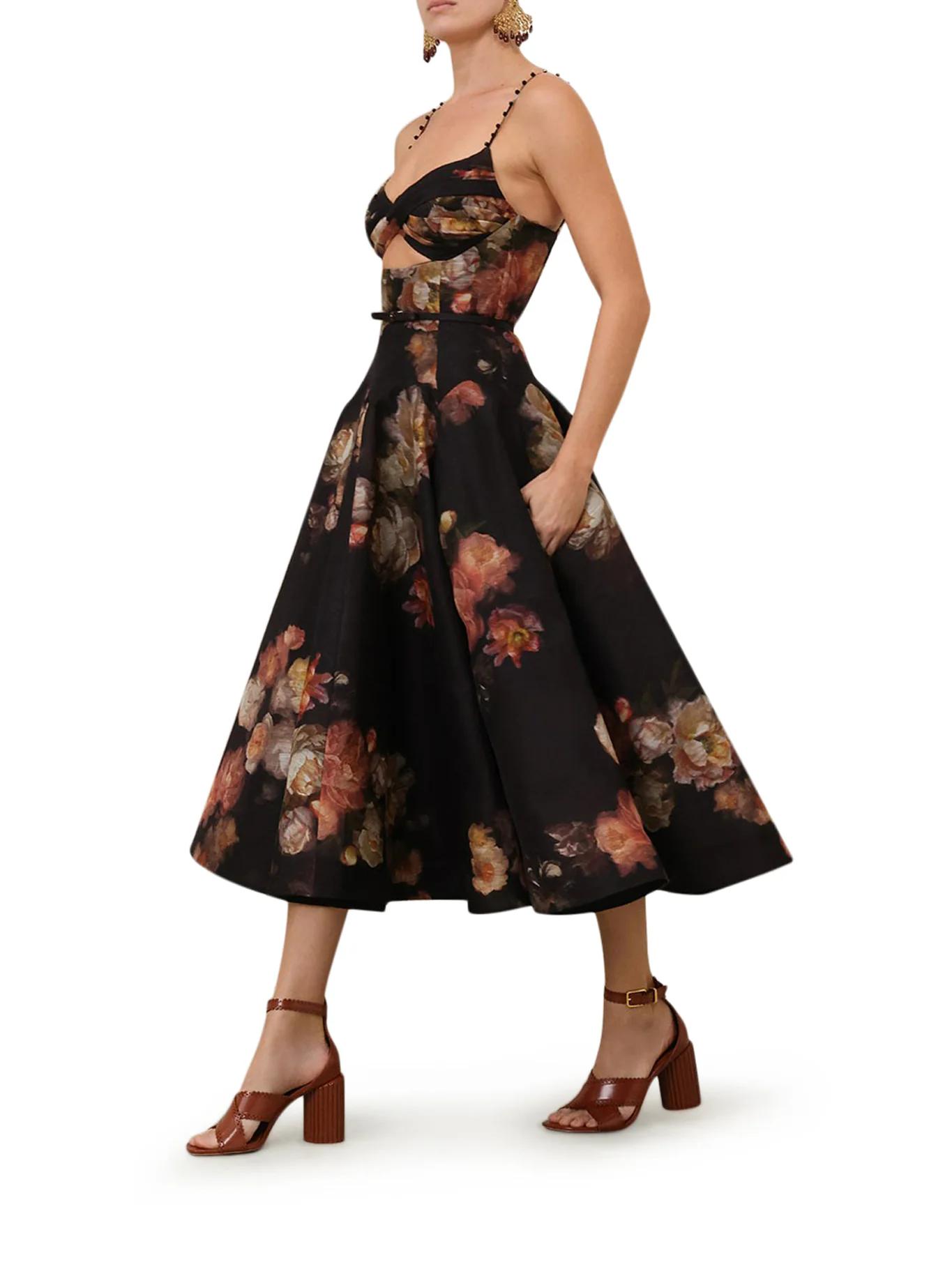 HYPNOTIC CROSSED MIDI DRESS - Image 4