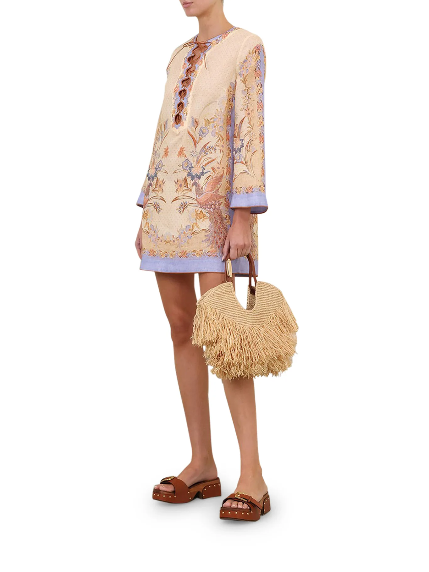 INDRA LINEN MINI TUNIC DRESS - Image 2